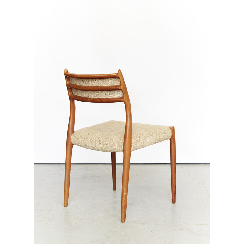 Set of 4 vintage No. 78 teak dining chairs by Niels Otto Møller for J.L. Møllers