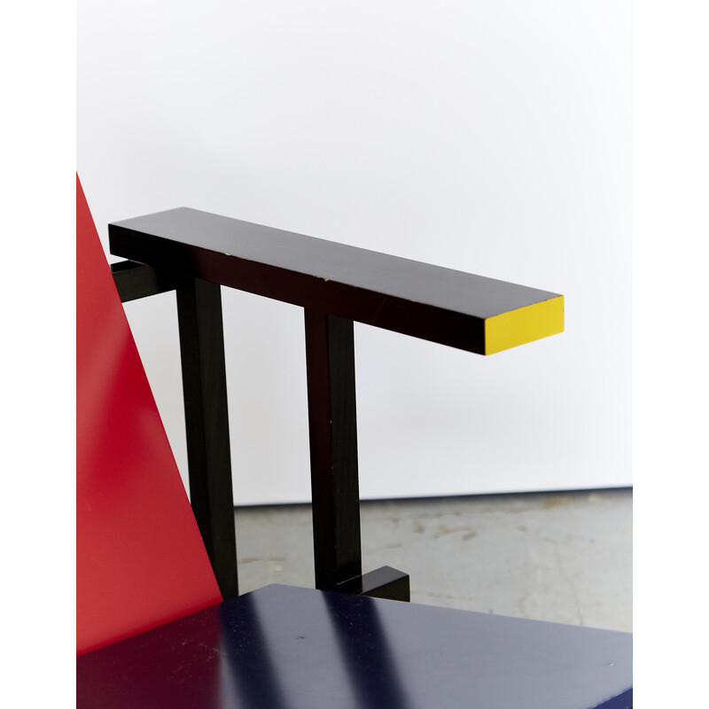 Vintage red and blue armchair by Gerrit Thomas Rietveld for Cassina
