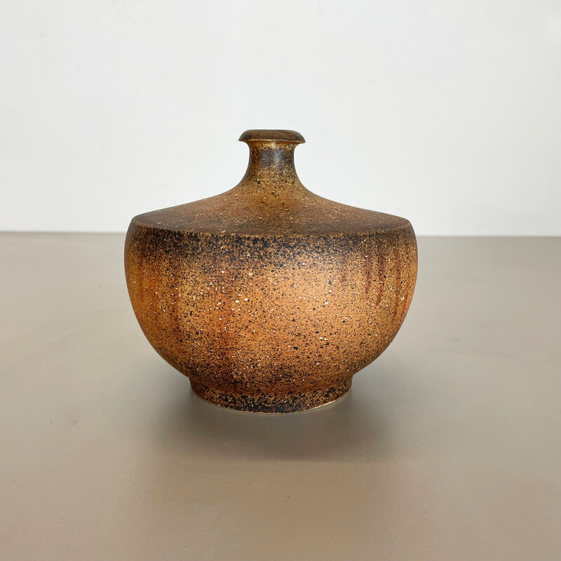 Vintage vaso Ufo de cerâmica abstracta por Gerhard Liebenthron, Alemanha 1980