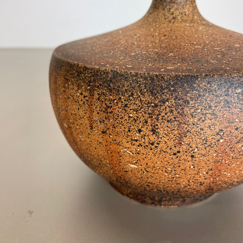 Vintage abstract ceramic Ufo vase by Gerhard Liebenthron, Germany 1980s