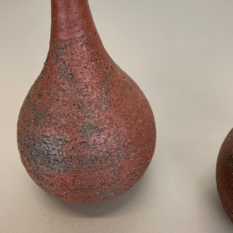 Pair of vintage Studio Pottery sculptural objects by Gerhard Liebenthron, Germany 1970s