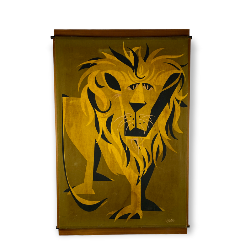 Mid-century wall panel Lion, Italy 1960s