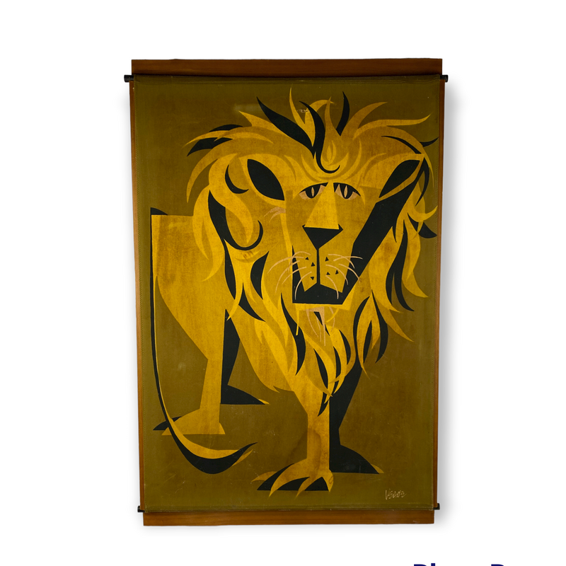 Wandtafel aus der Mitte des Jahrhunderts Lion, Italien 1960er Jahre