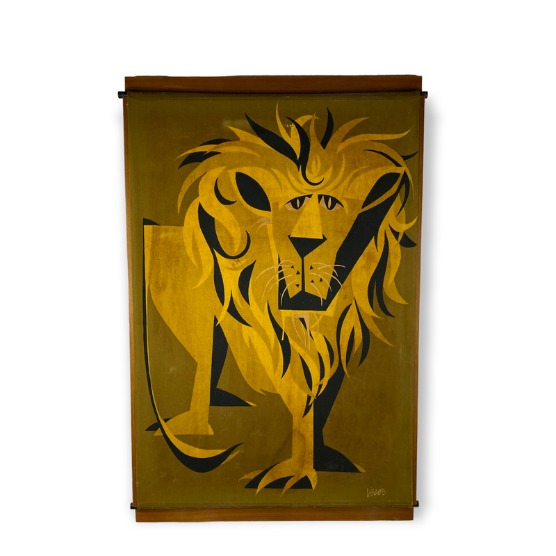 Mid-century wall panel Lion, Italy 1960s