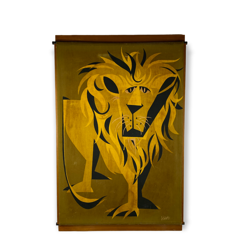 Wandtafel aus der Mitte des Jahrhunderts Lion, Italien 1960er Jahre