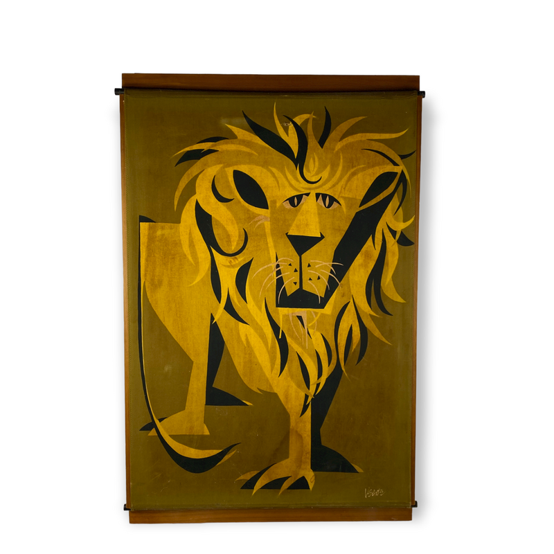 Mid-century wall panel Lion, Italy 1960s