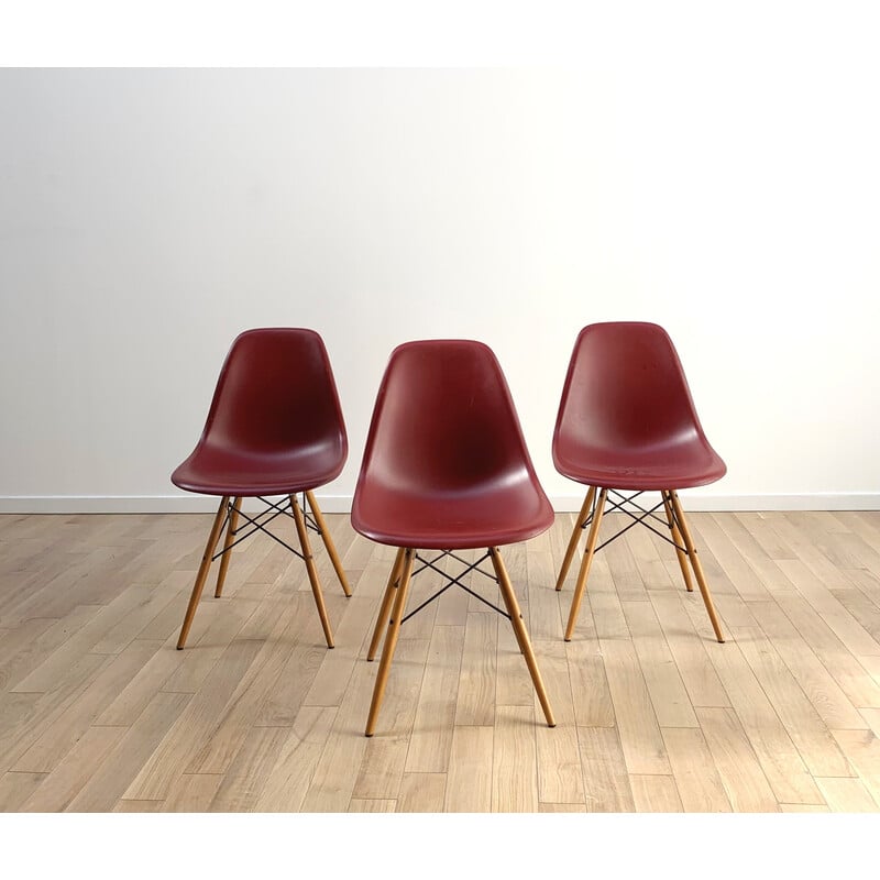 Vintage Dsw stoel van Charles en Ray Eames voor Vitra