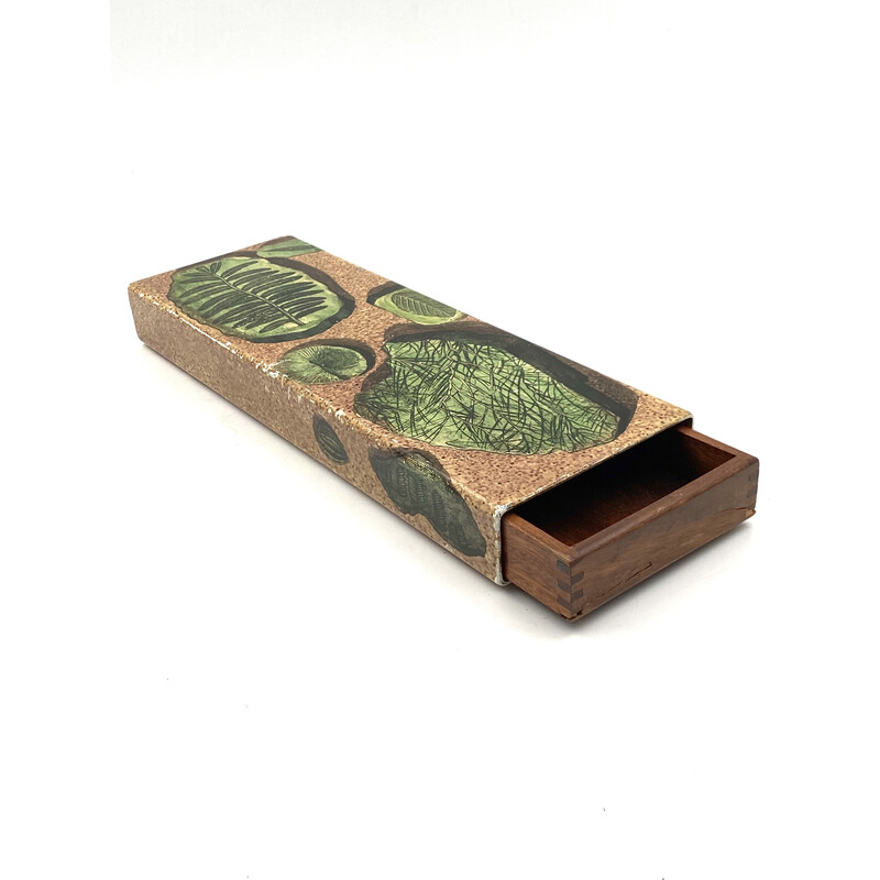 Vintage "plants" cigars box by Piero Fornasetti, Italy 1950