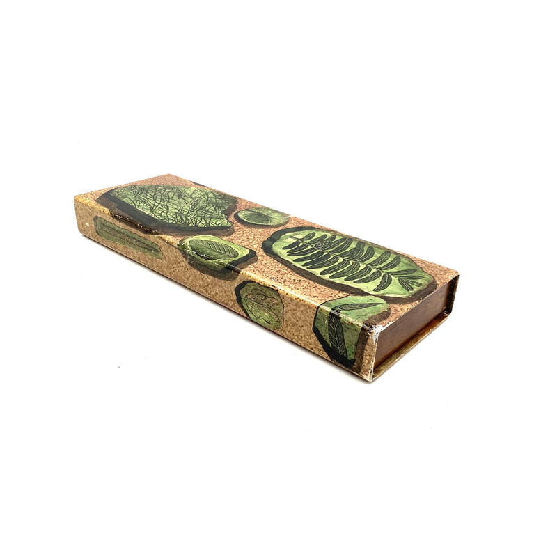 Vintage "plants" cigars box by Piero Fornasetti, Italy 1950