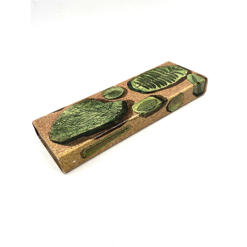 Vintage "plants" cigars box by Piero Fornasetti, Italy 1950