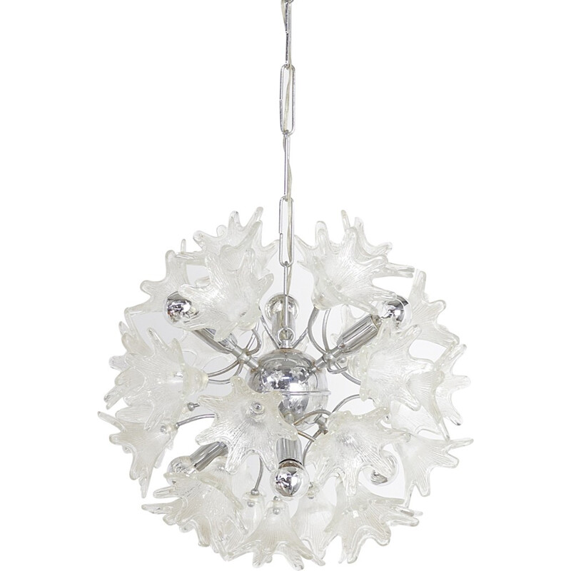 Paolo Venine "Sputnik" flower hanging lamp for VeArt Italy - 1960s