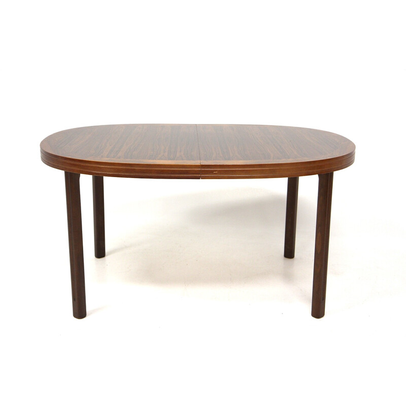 Vintage rosewood table with 2 extensions, Sweden 1960