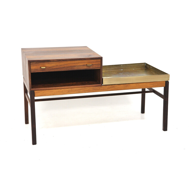 Vintage "Casino" console in rozenhout van Engström en Myrstrand voor Tingströms, Zweden 1960