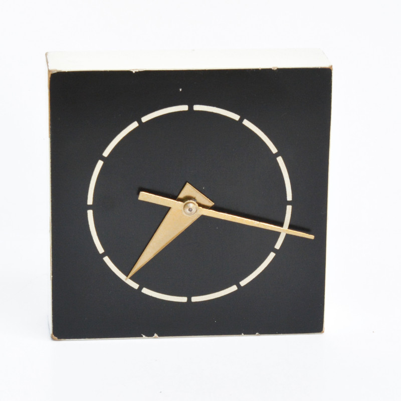 Vintage wooden wall clock Halle, Germany 1960s