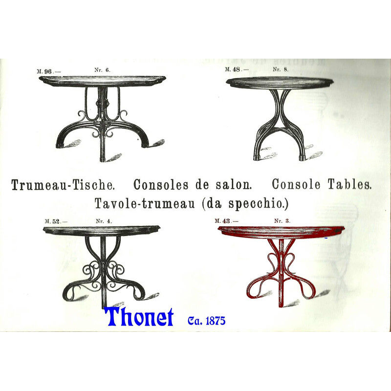 Consola de mármol vintage "Thonet n3", 1880