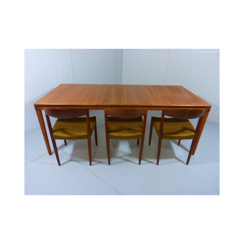 Large dining table in teak, Henry W. KLEIN - 1960s