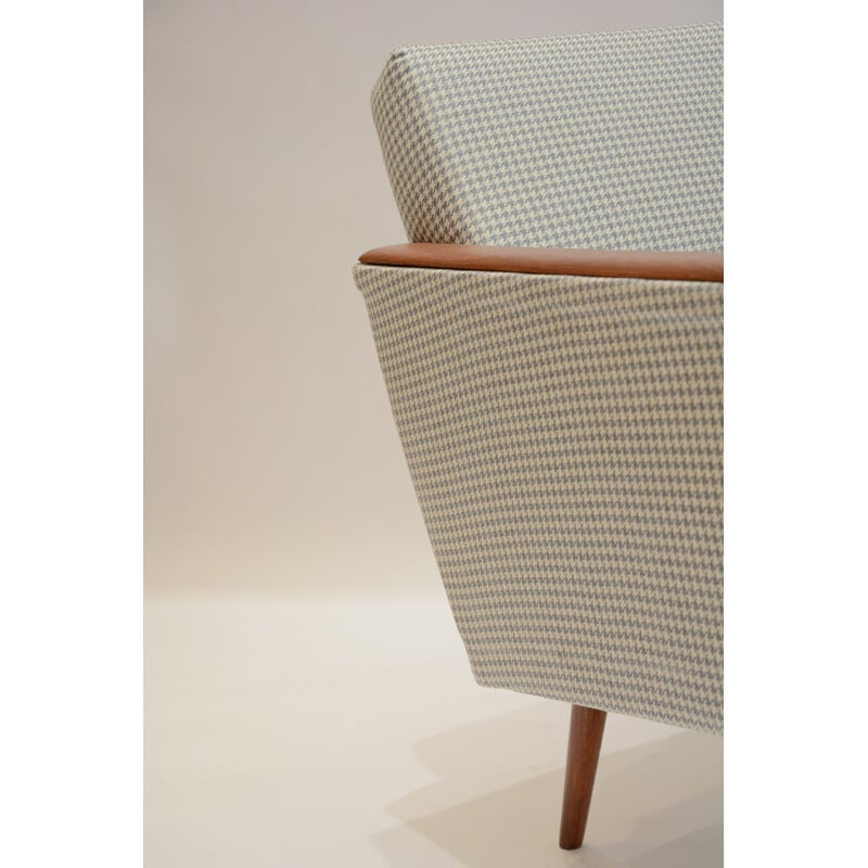 Armchair with square foot and springs - 1960s