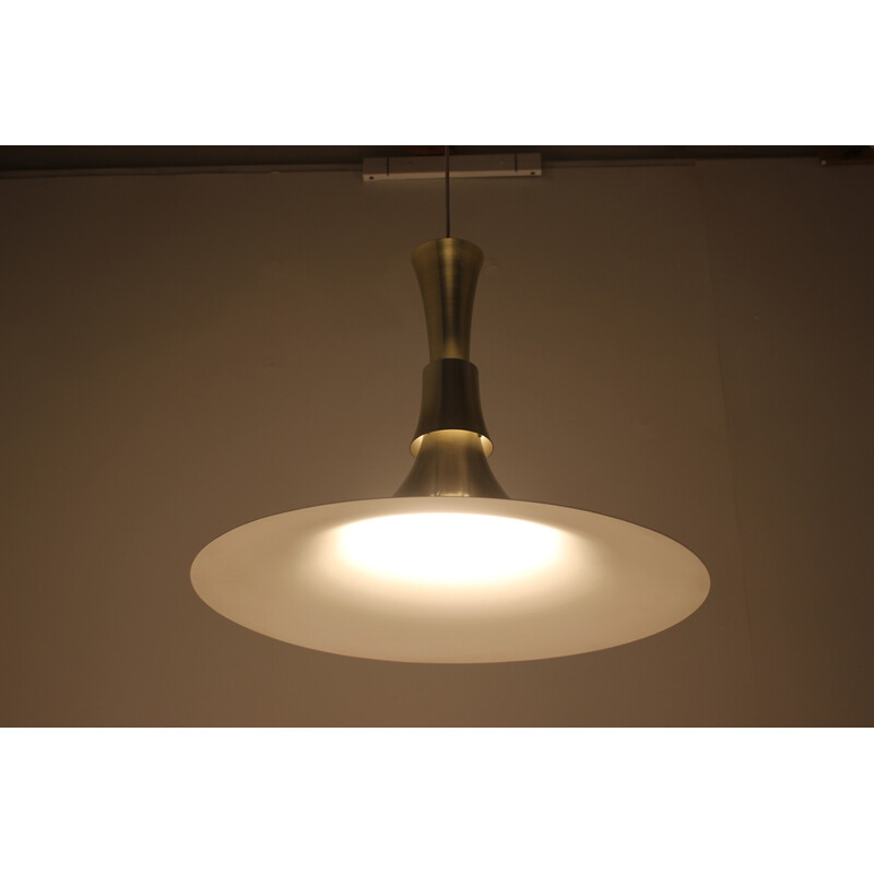 Vintage gebogen houten Nordsted hanglamp voor Lyskaer Lighting, Denemarken 1960