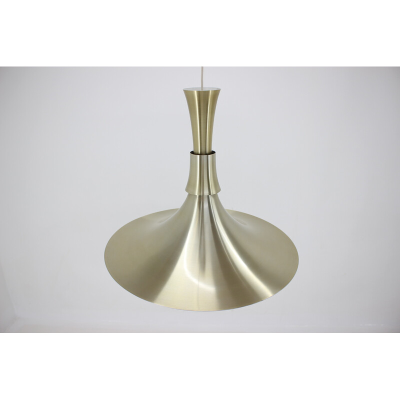 Vintage gebogen houten Nordsted hanglamp voor Lyskaer Lighting, Denemarken 1960