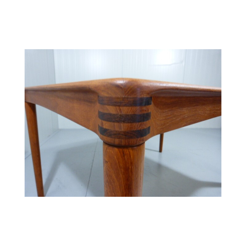 Large dining table in teak, Henry W. KLEIN - 1960s