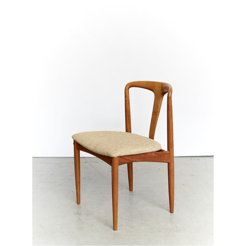 Set of 4 vintage teak and wool Juliane chairs by Johannes Andersen for Uldum, 1960s