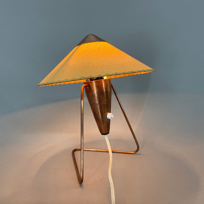 Lampe vintage avec abat-jour en papier par Helena Frantova pour Okolo, Tchécoslovaquie 1950