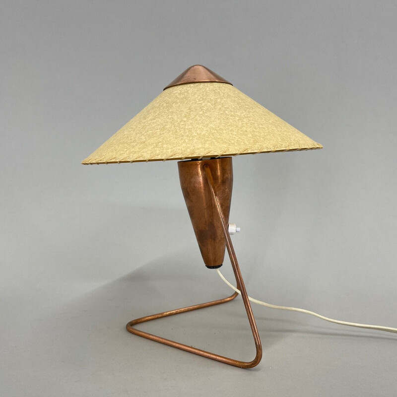 Lampe vintage avec abat-jour en papier par Helena Frantova pour Okolo, Tchécoslovaquie 1950