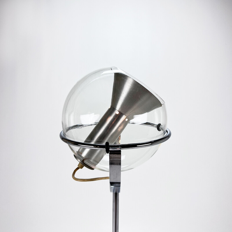 Lampada da terra in vetro vintage di Frank Ligtelijn per Raak Amsterdam, 1960