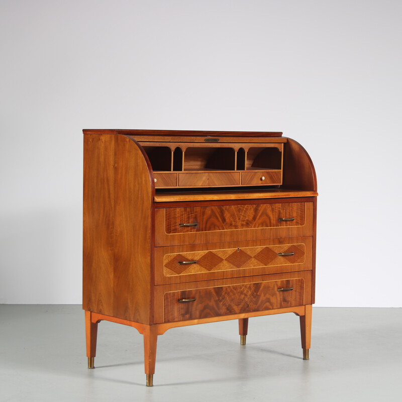 Vintage wooden secretary by Egon Ostengaard for Svensk Mobelindustri, Sweden 1960s