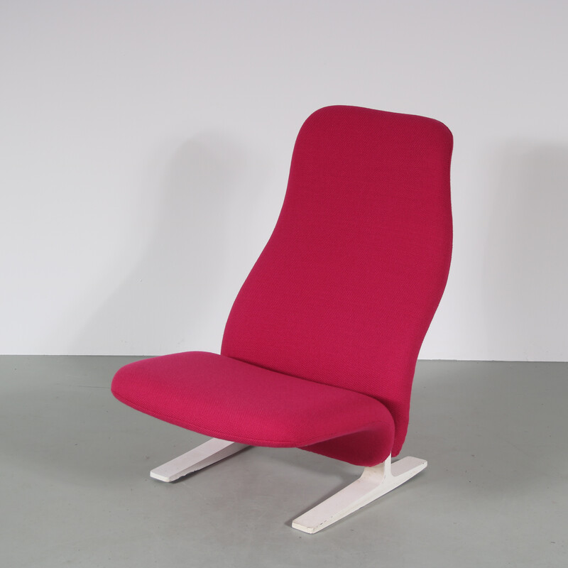 Fauteuil longue vintage "Concorde" en métal par Pierre Paulin pour Artifort, Pays-Bas 1970