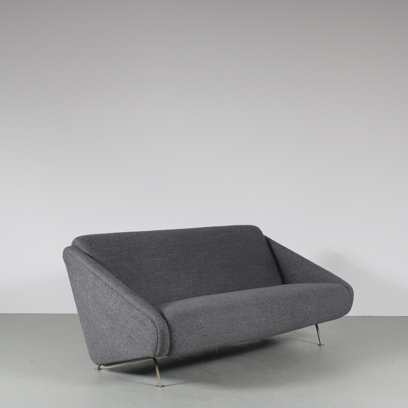 Vintage-Sofa in grauem Stoff von Theo Ruth für Artifort, Niederlande 1950er Jahre