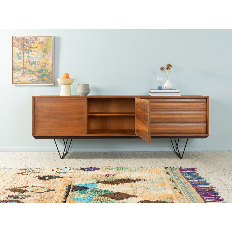 Buffet vintage en noyer de Lothar Wegner, Allemagne 1960