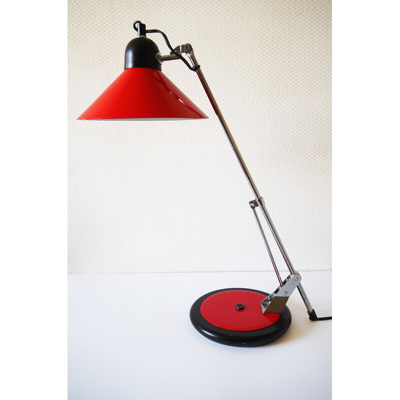 Vintage adjustable metal lamp by Aluminor, France 1970s