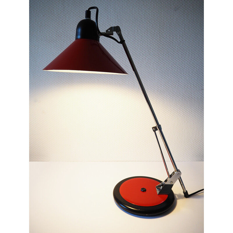 Lampe vintage réglable en métal par Aluminor, France 1970