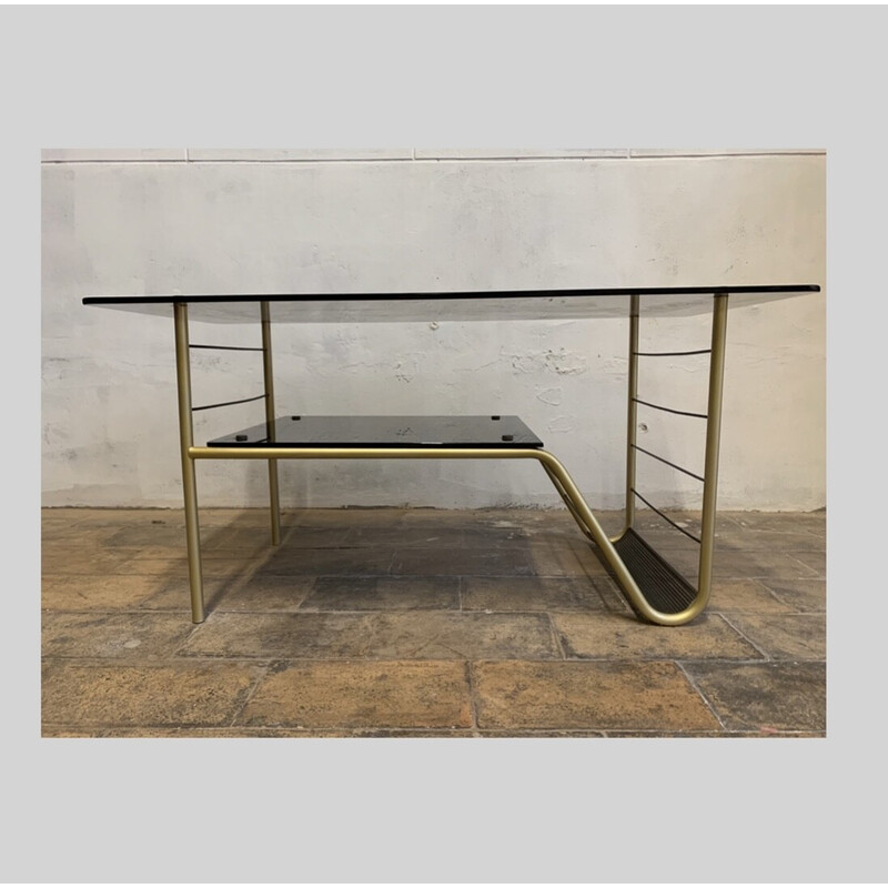 Vintage steel coffee table by Pierre Guariche for Airborne, 1950s