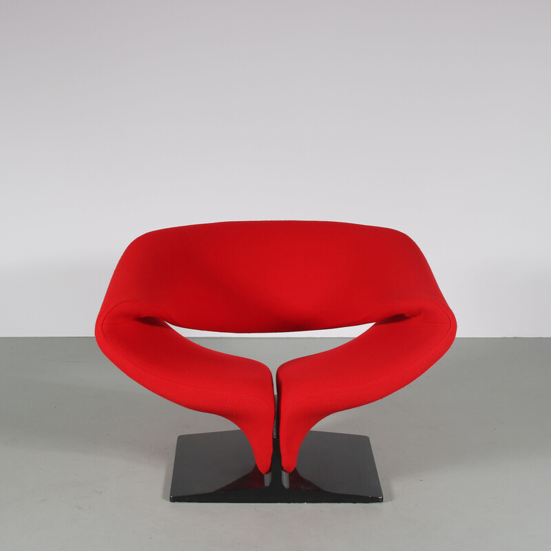 Sillón vintage "Ruban" rojo de Pierre Paulin para Artifort, Holanda años 70