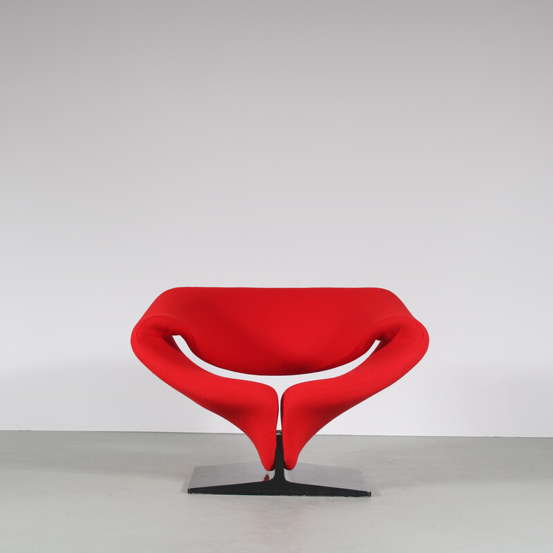 Alter roter Sessel "Ruban" von Pierre Paulin für Artifort, Niederlande 1970er Jahre