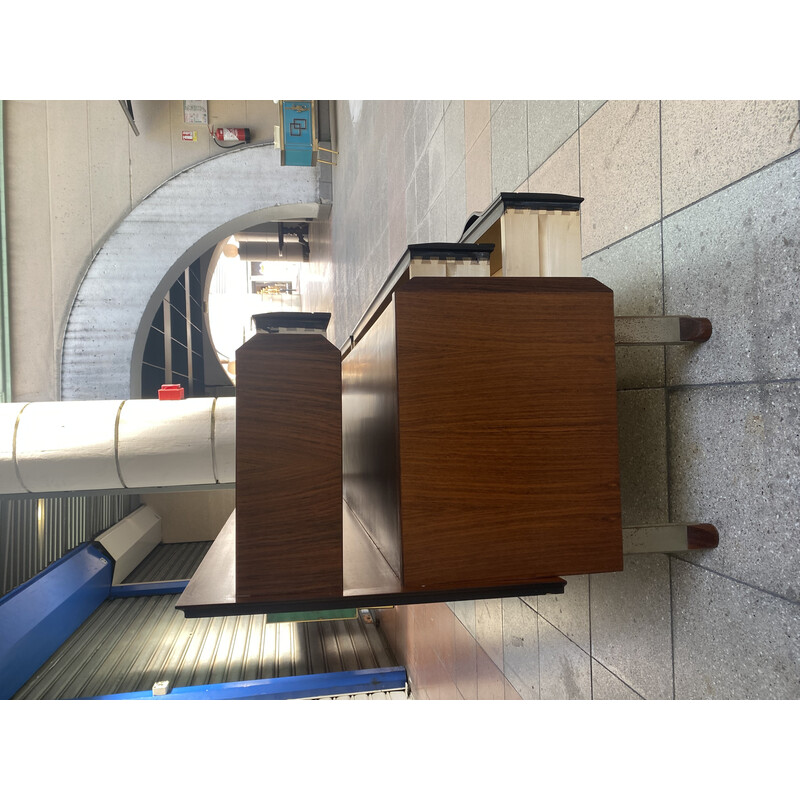 Vintage sideboard in rosewood and metal by Gianfranco Frattini for Cantù La Permanente, 1960s