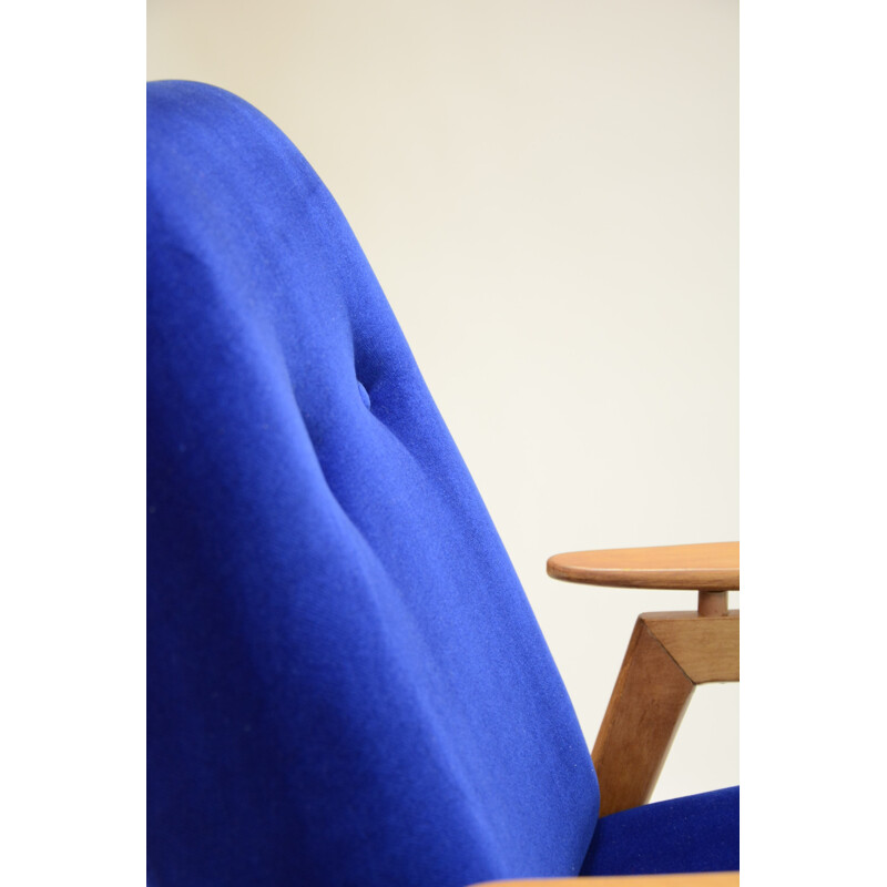 Czech armchairs in blue - 1960s