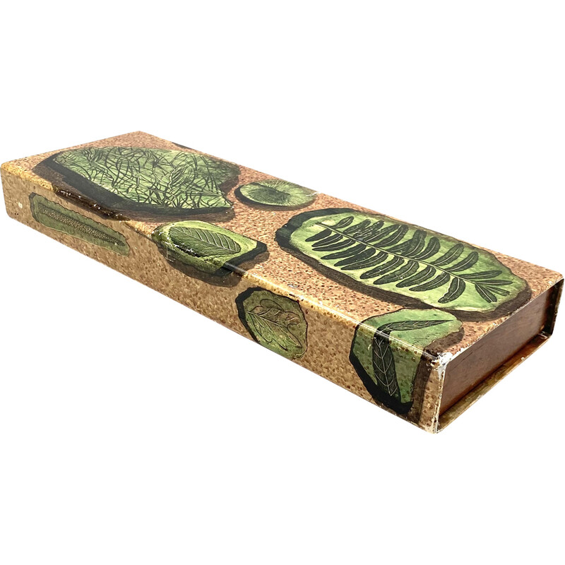 Vintage "plants" cigars box by Piero Fornasetti, Italy 1950