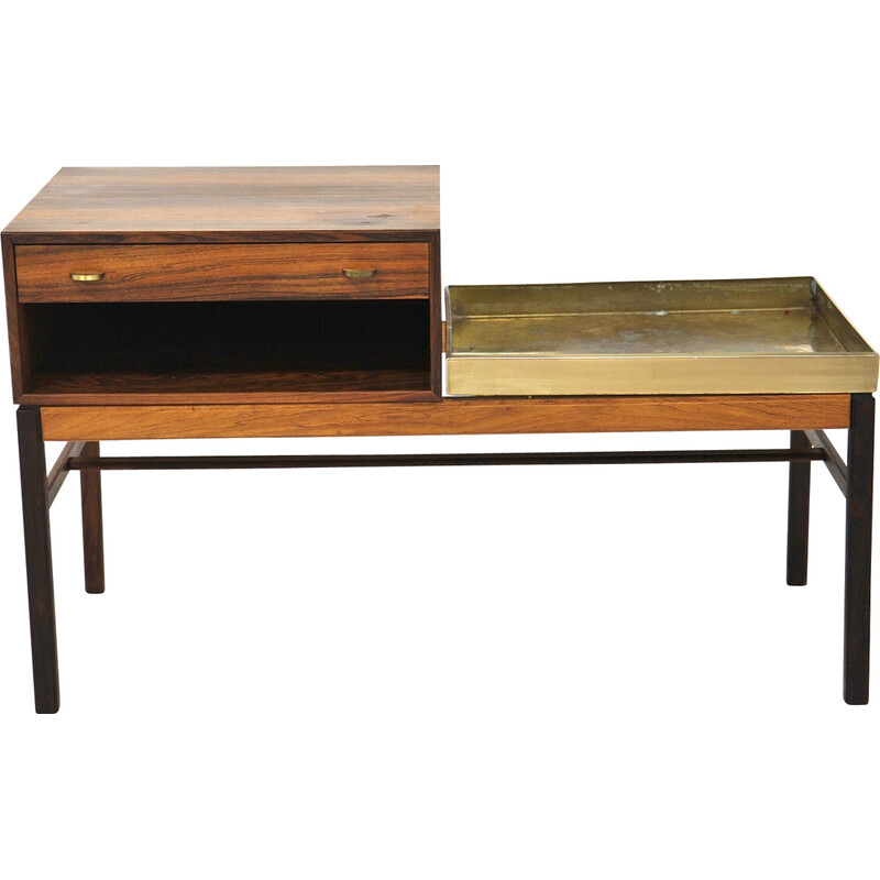 Vintage "Casino" console in rozenhout van Engström en Myrstrand voor Tingströms, Zweden 1960