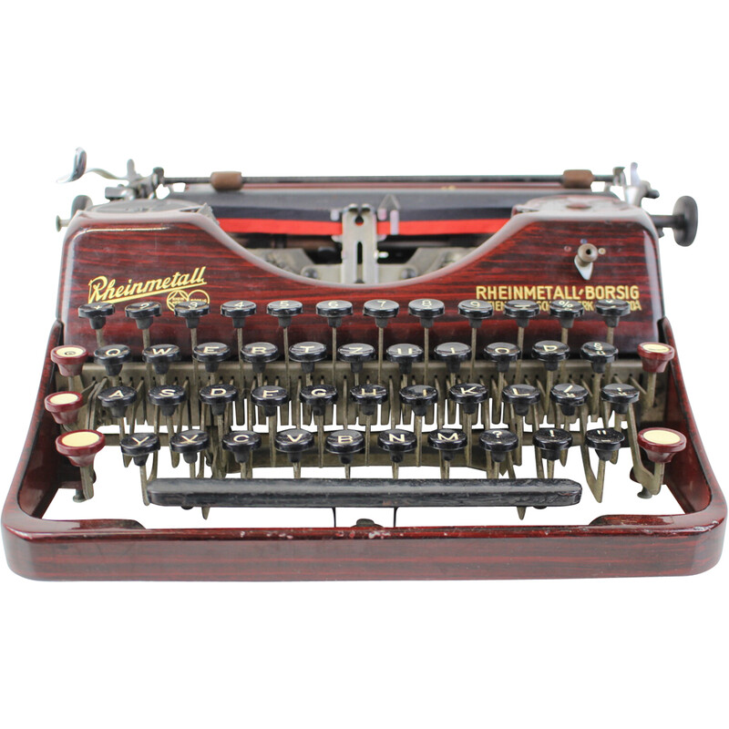 Vintage draagbare schrijfmachine Rheinmetall, Duitsland 1931