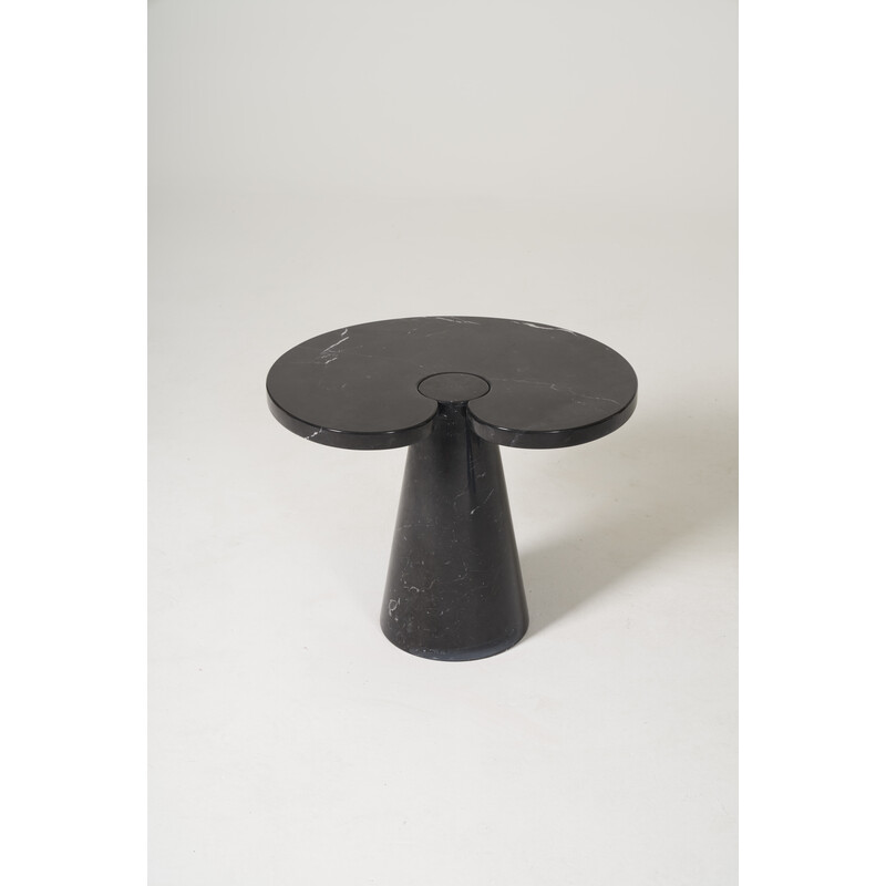 Vintage Eros side table in black marble by Angelo Mangiarotti for Skipper, 1971s