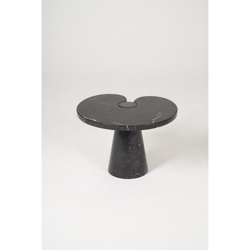 Table d'appoint vintage Eros en marbre noir par Angelo Mangiarotti pour Skipper, 1971