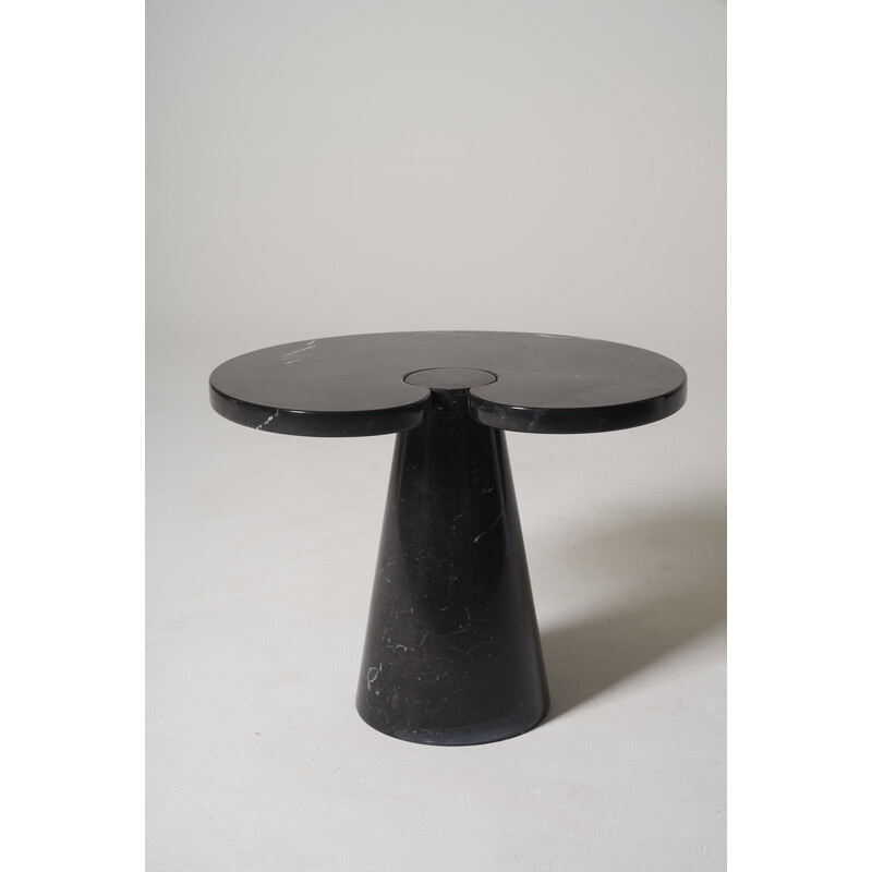 Tavolino vintage Eros in marmo nero di Angelo Mangiarotti per Skipper, 1971