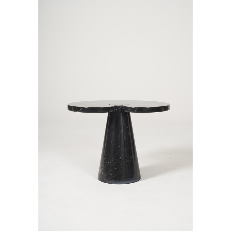 Vintage Eros side table in black marble by Angelo Mangiarotti for Skipper, 1971s