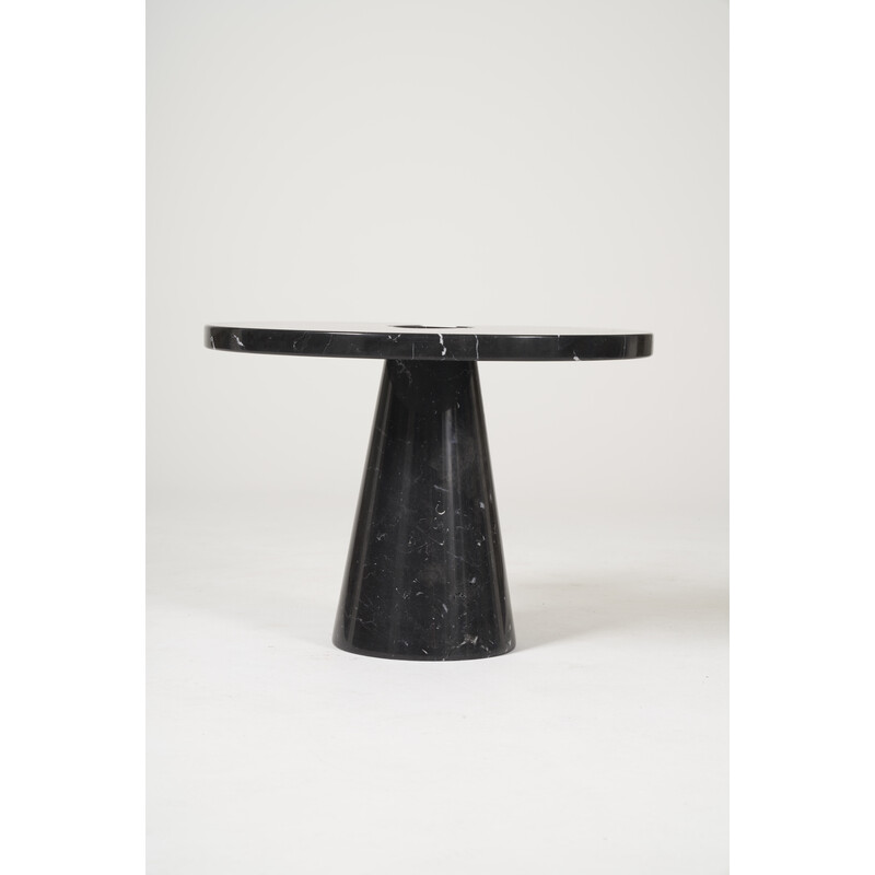 Vintage Eros side table in black marble by Angelo Mangiarotti for Skipper, 1971s