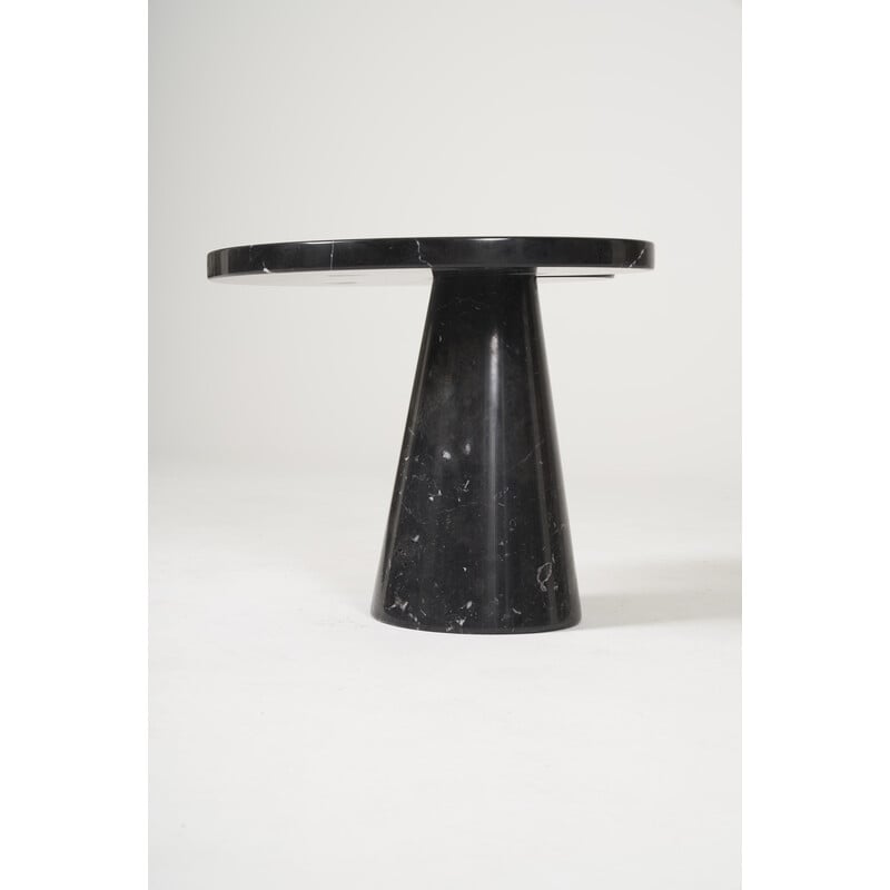 Table d'appoint vintage Eros en marbre noir par Angelo Mangiarotti pour Skipper, 1971