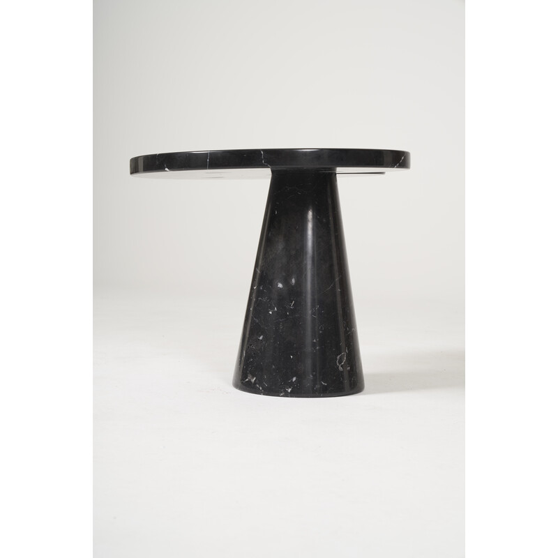 Vintage Eros side table in black marble by Angelo Mangiarotti for Skipper, 1971s