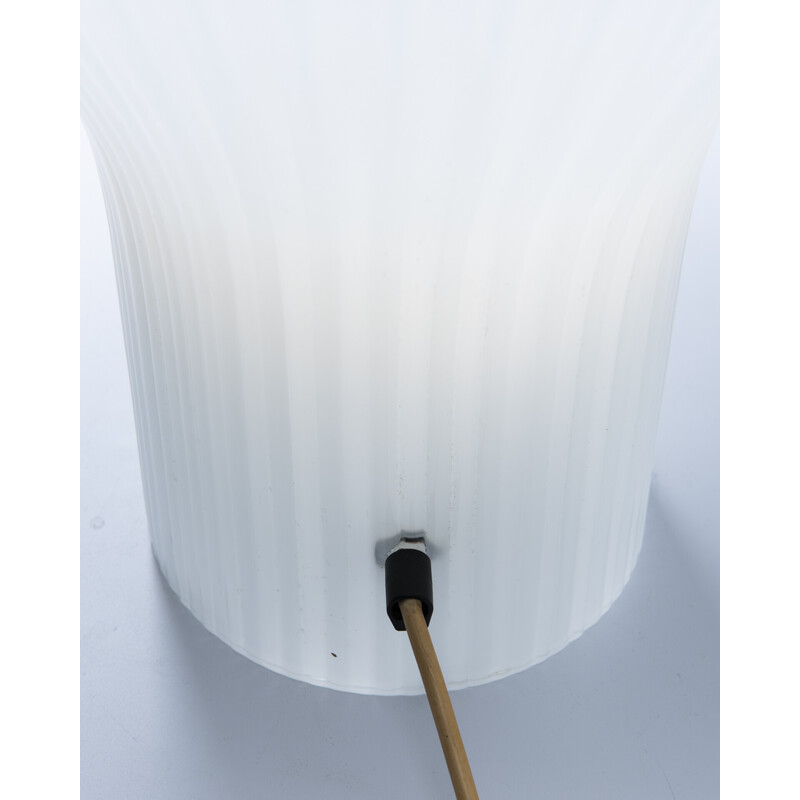 Lampe de table vintage en verre de Murano blanc pour Venini, 1970